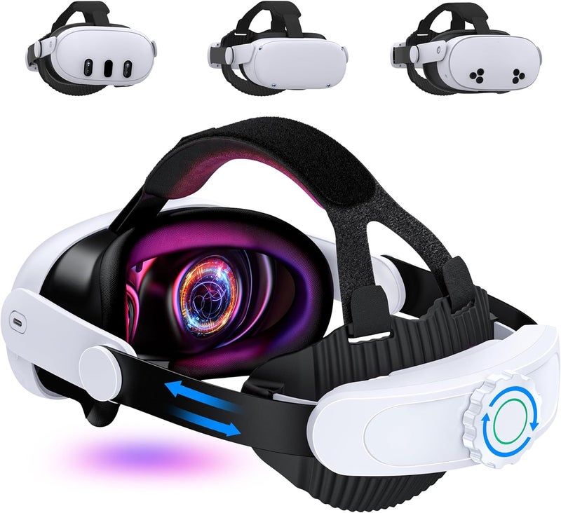 Svetaecho Upgraded Comfort Head Strap for Meta Quest 3/3S/Quest 2 - Adjustable Elite Strap with Easy Install Kit, Enhanced Support & Padded Design for Long VR Sessions - Image 1